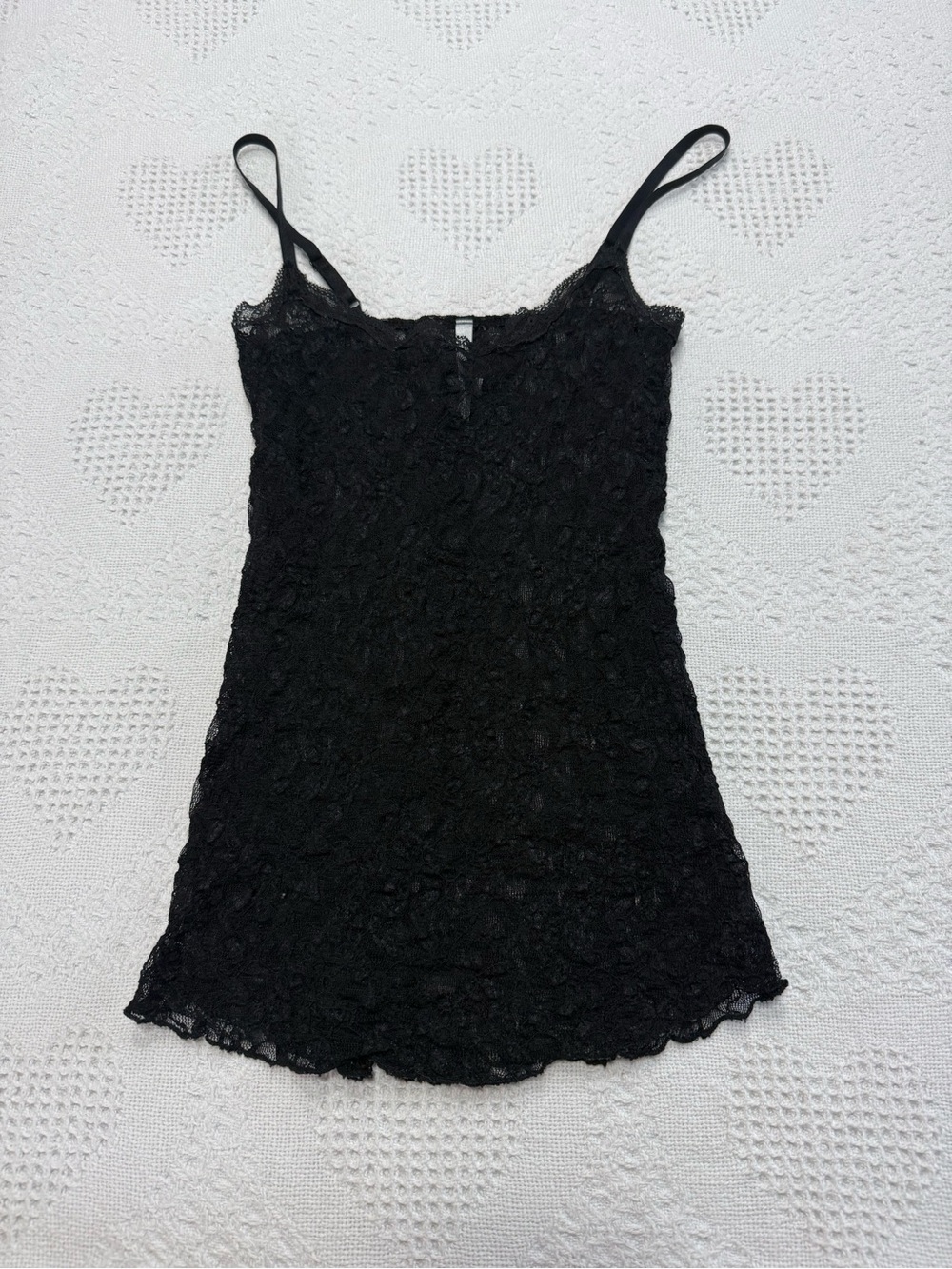 Y2K Charolette Russe Black Lace Sheer Cami (XS)